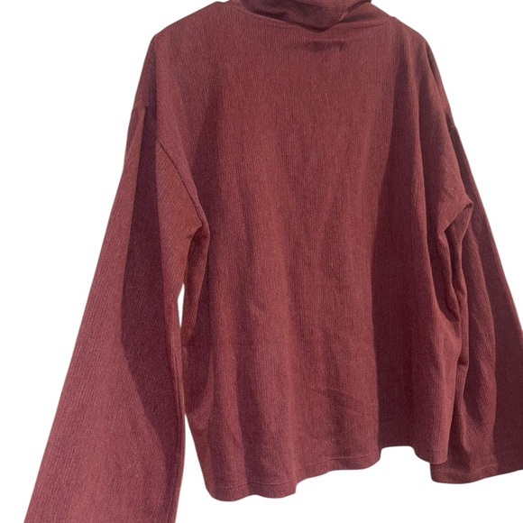 Wonderly Cowl Neck Knit Pullover XL Burgundy NWT - Picture 2 of 9